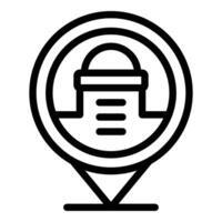 Tel aviv location icon outline vector. Modern opera vector