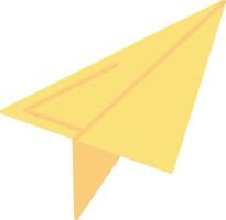 papel avión plano ligero icono vector