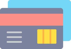 crédito tarjeta pago plano ligero icono vector