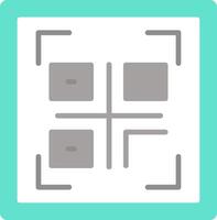 Qr Code Flat Light Icon vector