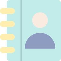 Contact Book Flat Light Icon vector