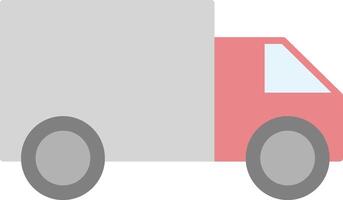 Cargo Van Flat Light Icon vector