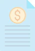 Invoice Flat Light Icon vector