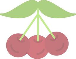 Tart Cherries Flat Light Icon vector