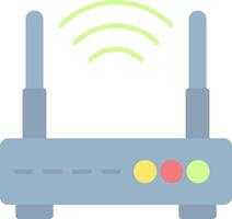 Wifi Router Flat Light Icon vector