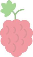 Raspberries Flat Light Icon vector