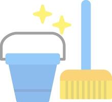 Cleaning Tools Flat Light Icon vector