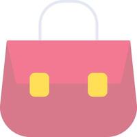 Shoulder Bag Flat Light Icon vector