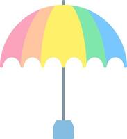 Umbrella Flat Light Icon vector