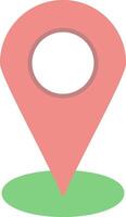 Starred Location Flat Light Icon vector