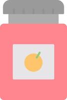 Jam Jar Flat Light Icon vector