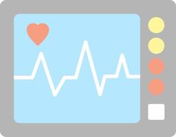 ECG Machine Flat Light Icon vector