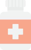 Medicine Bottle Flat Light Icon vector