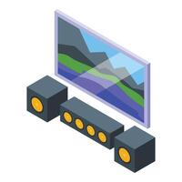 System stereo sound icon isometric vector. Home theater vector