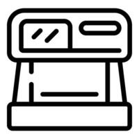 Device currency icon outline vector. Detector cash vector