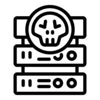 Server hack attack icon outline vector. Online access vector