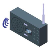 Radio news sales icon isometric vector. Data profit vector