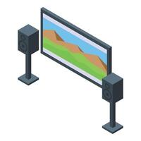 Stereo system icon isometric vector. Music modern player vector