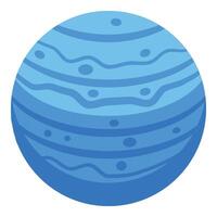 Blue planet icon isometric vector. Space science power vector