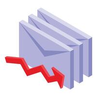 Send mail support icon isometric vector. Business company vector