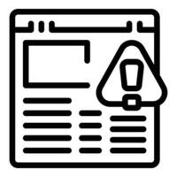 Online scam web page icon outline vector. Access fraud vector