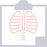 radiología plano ligero icono vector