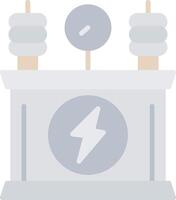 Power Transformer Flat Light Icon vector