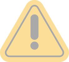 Warning Sign Flat Light Icon vector