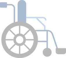 rueda silla plano ligero icono vector
