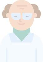 Scientist Flat Light Icon vector