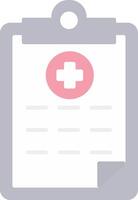 Medical Report Flat Light Icon vector