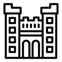 Baku fortress icon outline vector. Ancient building tower vector