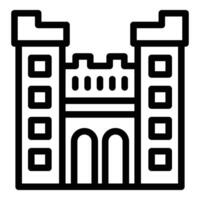 Baku fortress icon outline vector. Ancient building tower vector