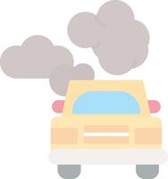 Car Pollution Flat Light Icon vector