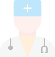 Doctor Flat Light Icon vector