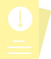 Yellow Card Flat Light Icon vector