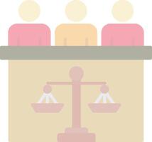 Court Jury Flat Light Icon vector