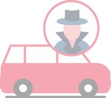 Thief Van Flat Light Icon vector