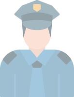 Policeman Flat Light Icon vector