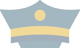 Policeman's hat Flat Light Icon vector