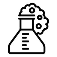 Boiling chemical flask icon outline vector. Expert tech vector