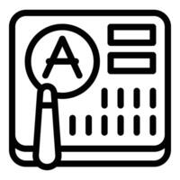 Speak session icon outline vector. Program remote vector