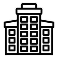 Chemistry university building icon outline vector. Experiment research lab vector