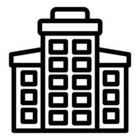 Chemistry university building icon outline vector. Experiment research lab vector