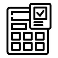 Calculator chemistry icon outline vector. Teacher school vector