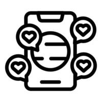 Love online lesson icon outline vector. Spanish lesson vector