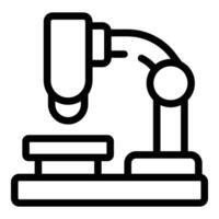 Lab microscope icon outline vector. Tech expert vector