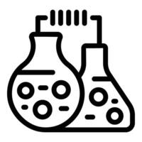 Chemical flask icon outline vector. Separate inventor vector