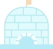 Igloo Flat Light Icon vector