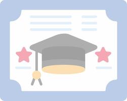 Diploma Flat Light Icon vector